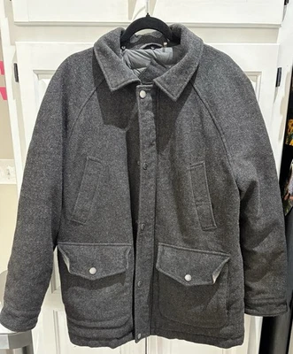 Pendleton Vintage Men's Gray Wool Coat, Duck Down Lining, Size Medium READ DESC. - Image 1 of 4
