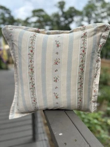 Ralph Lauren Julianne Rose Floral Blue 18x18 Pillow Cover & Insert READ - Picture 1 of 16