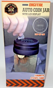 Dirty Dog Garage Digital Auto Coin Jar With LCD Display - New In Box - Picture 1 of 4