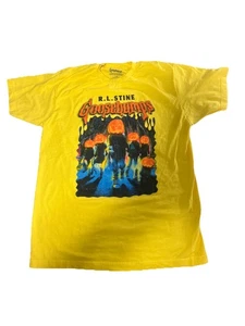 Gänsehaut "Attack of the Jack-O'-Lanterns" T-Shirt gelb Erwachsene GRÖSSE LARGE - Bild 1 von 7