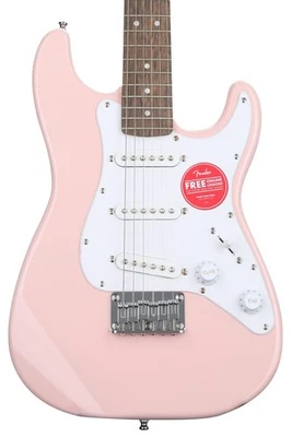 Squier Mini Strat Electric Guitar- Shell Pink with Laurel Fingerboard - Image 1 of 4