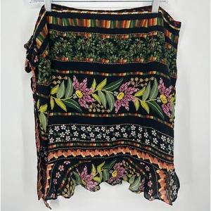 Anthropologie Farm Rio Arya Wickel-Minirock schwarz M/L - Bild 1 von 5