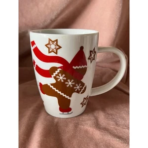 Crate And Barrel Gingerbread Man Espresso Coffee Mug Christmas Holiday Stars - Picture 1 of 5
