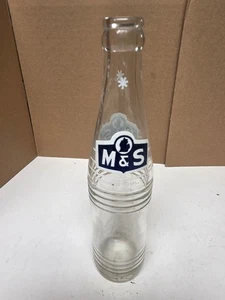 Vintage 10 Oz M&S Glass Bottle Michigan - Picture 1 of 4