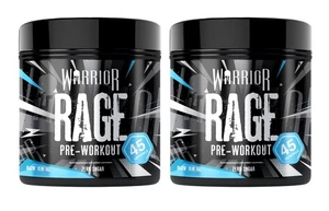 2 x Warrior Rage Pre Workout Powder 45 Servings Strong Pump 300mg, Blue Razz - Picture 1 of 4