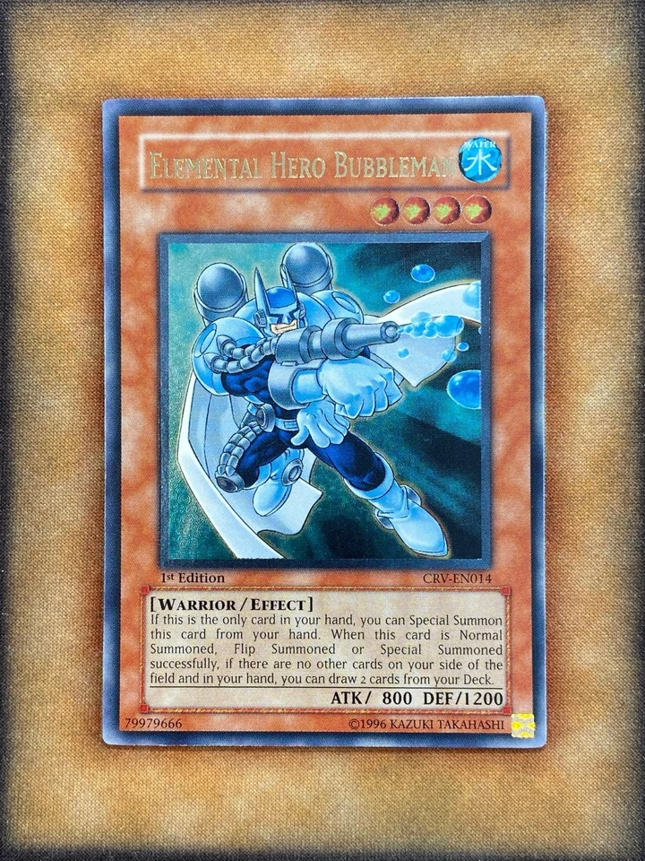 Yugioh Elemental Hero Bubbleman CRV-EN014 Ultimate Rare 1st Ed NM - Image 1 of 1