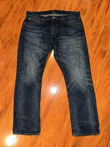 Polo Ralph Lauren Varick Slim Straight Jeans Blue Mens Fits 36x30 See Photos - Picture 1 of 13
