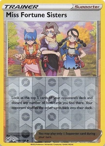 Miss Fortune Sisters Uncommon Reverse Holo SWSH11: Lost Origin 164/196 NM - Picture 1 of 2