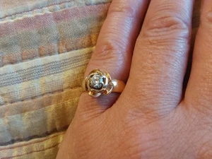 Vintage Estate 14K Yellow Gold .30 Diamond Ring 5.7 Grams Size 8 - Picture 1 of 11