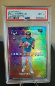 2024 Panini Mosaic Brian Thomas Jr Kaleidoscopic #16 PSA GEM MNT 10 SSP Case Hit - Bild 1 von 2