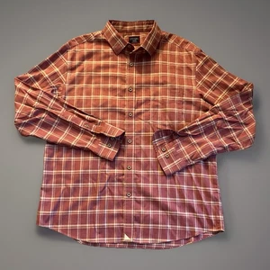 UNTUCKit Langarm Button Down Hemd Herren rosa mauve kariert Logo XL JBHS - Bild 1 von 7