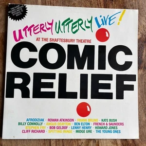 COMIC RELIEF - UTTERLY UTTERLY LIVE!   EX+/EX+  VINYL LP / KATE BUSH 2 TRACKS - Picture 1 of 11