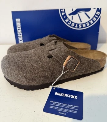 Birkenstock Boston Wollfilz - Cacao - Clogs Hausschuhe Gr. 37 Regular Fit