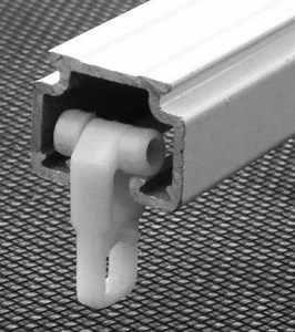 TWIN WHEEL ROLLER CARRIER x 70 SPARES Curtain Track Rail Runner Glide Slider Two - Picture 1 of 7