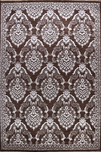 All-Over Black/ Silver Versace Wool/ Silk Hand-knotted Oriental Area Rug 9'x12' - Picture 1 of 12