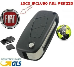 GUSCIO COVER CHIAVE 3 NERO TASTI TELECOMANDO FIAT PANDA DUCATO PUNTO STILO LOGO - Bild 1 von 9