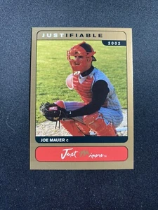 2002 Just Minors Justifiable Joe Mauer Gold Parallel SP #26 Rookie Twins - Picture 1 of 1
