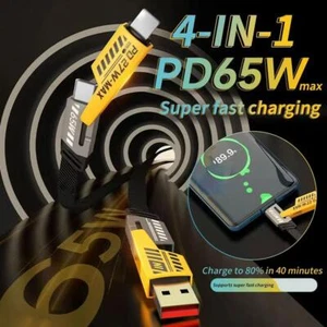 Cellphone Data Line 15PD Charging Mobile Phone Laptop Charging Cable 4 in 1~ - Zdjęcie 1 z 10