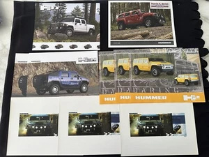 2001-2009 Hummer H1 H3 H2 H3T colección folletos 10 hojas de catálogo de ventas conjunto - Imagen 1 de 11