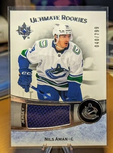 NILS AMAN 2022-23 UD Ultimate Rookies /799 - RC -Vancouver Canucks NM! - Picture 1 of 2