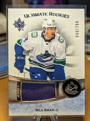 NILS AMAN 2022-23 UD Ultimate Rookies /799 - RC -Vancouver Canucks NM! - Image 1 of 2