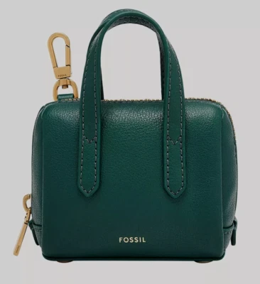 Fossil Deep Jade Green Sydney Bag Charm - Mini Coin Purse Christmas $80 NWT - Image 1 of 4