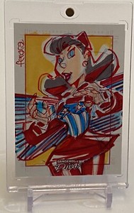 Scarlet Witch Marvel Dangerous Divas Art Sketch Card by Ed Ferrara 1/1 🔥