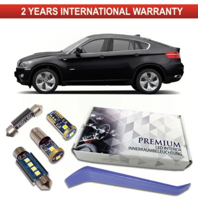 BMW X6 E71 E72 LED Interior Kit Premium 19 SMD White Bulbs Error Free Canbus F16 - Image 1 of 4