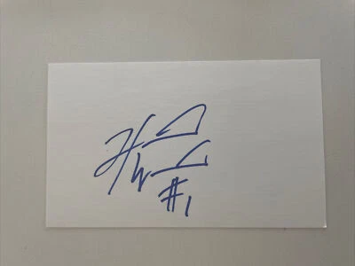 Hakeem Warrick Autographed 3X5 Signed Index Card NCAA Champion Syracuse 2003 - Image 1 of 2