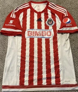 2014 - 2015 Chivas de Guadalajara home football Soccer shirt Jersey Adidas Lg - Picture 1 of 24