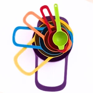 6 pcs Kitchen Measuring Cups And Spoons Set Cooking Tool Plastic Multi Color - Picture 1 of 10