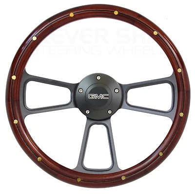 1974 -1994 GMC Pick Up, Suburban, Jimmy Wood Steering Wheel + GMC Horn + Adapter - Image 1 of 4