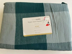 H R Super Soft Brushed Flannelette King Quilt Cover Set BNIP RRP $279.99 - Picture 1 of 6