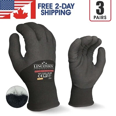 Guante de trabajo cálido de invierno aislado Linconson para mecánico de almacenamiento de construcción Foto 1 de 4