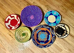 Various African Hand Woven Raffia Baskets- Buy One Or All - Picture 1 of 6