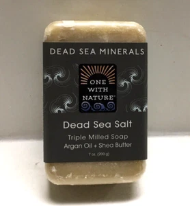 Lot of 3 One With Nature Dead Sea Mineral Soap Dead Sea Salt Fragrance Free 7 oz - Picture 1 of 3