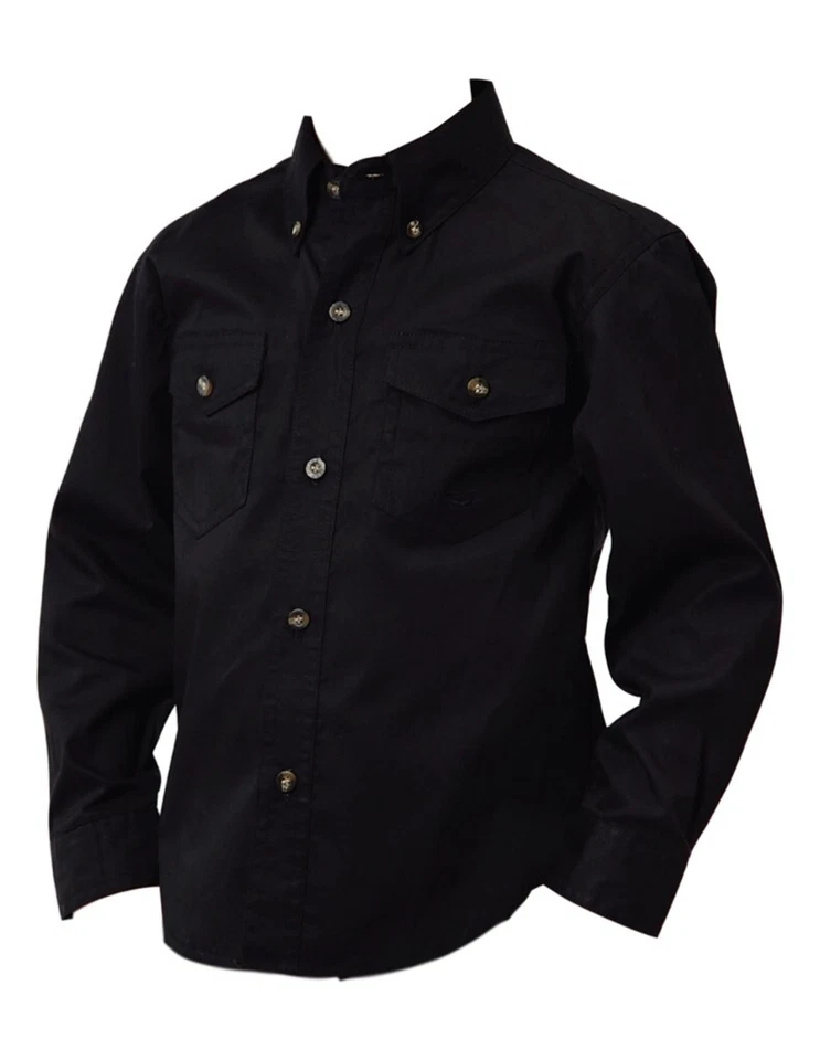 Roper Western Shirt Boys L/S Extra Long Tail Onyx 03-030-0365-0017 BL - Image 1 of 1