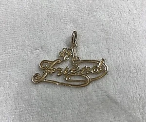 14kt Yellow Gold "#1 Friend" Charm Pendant - Picture 1 of 8
