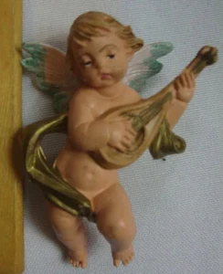Piccola statuina strumento angelo ali alate nude 3” ornamento statuina religione - Foto 1 di 2