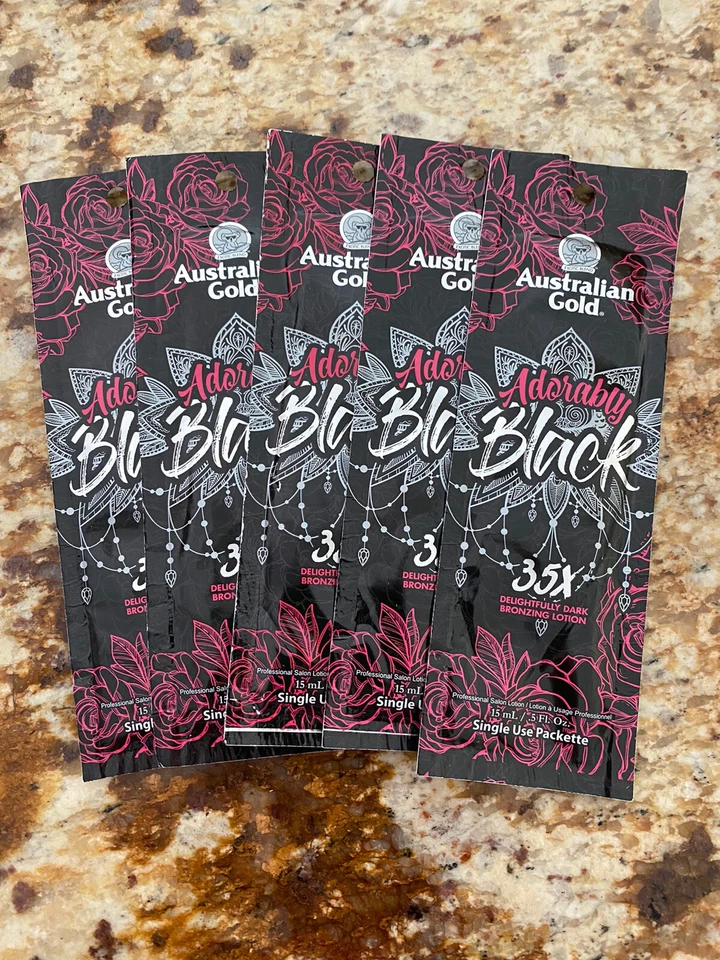 Australian Gold ADORABLY BLACK 35X bronceador oscuro loción bronceadora paquetes de 5,5 oz Foto 1 de 1