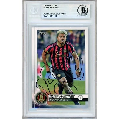 Josef Martinez Signed 2020 Topps MLS #75 Card AUTO Beckett Atlanta United FC - Image 1 of 4