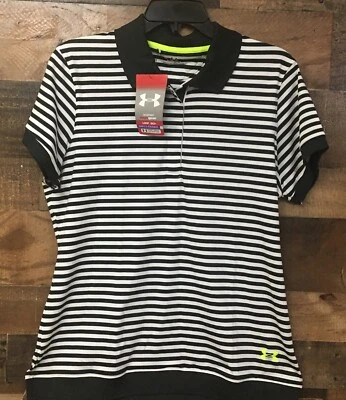 Under Armour HeatGear Polo Top Feminino Grande Golfe Athleisure UPF30+ MSRP $59 Novo com etiquetas - Imagem 1 de 4
