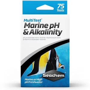 Seachem MultiTest Marine pH & Alkalinity Test Kit 75 Tests Saltwater Aquariums - Picture 1 of 2