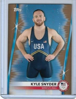 RARE 2020 TOPPS OLYMPICS KYLE SNYDER "GOLD" CARD #38 ~ /99 ~ USA WRESTLING 2021 - Image 1 of 2
