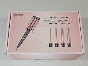 Bestope Pro Curling Iron Wand 5 In 1 Curling Wand, 3 Barrel - Picture 1 of 16