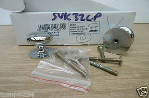 FRELAN JEDO JVCP47B 32MM 11/4" CHROME ON BRASS CABINET CUPBOARD KNOBS X 2 - Picture 1 of 1