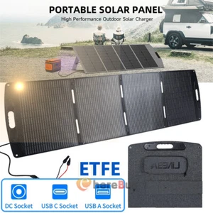 200W Watt 12V Portable Foldable Solar Panel for Camping Charger Power Station RV - Picture 1 of 36
