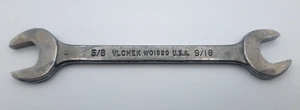 Llave de extremo abierto vintage Vlchek, 9/16 x 5/8, n.º WO1820, Hecho en EE. UU. - Imagen 1 de 9