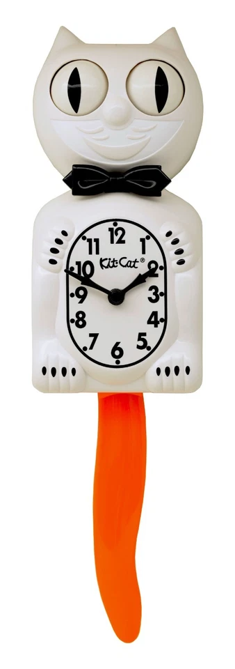 Kit-Reloj Gato Blanco Pajarita Negra y Reloj Cola Naranja Foto 1 de 1