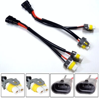 Conversion Wire 9005 to H11 H8 Two Harness Bulb DRL Daytime Connector Socket - Image 1 of 4